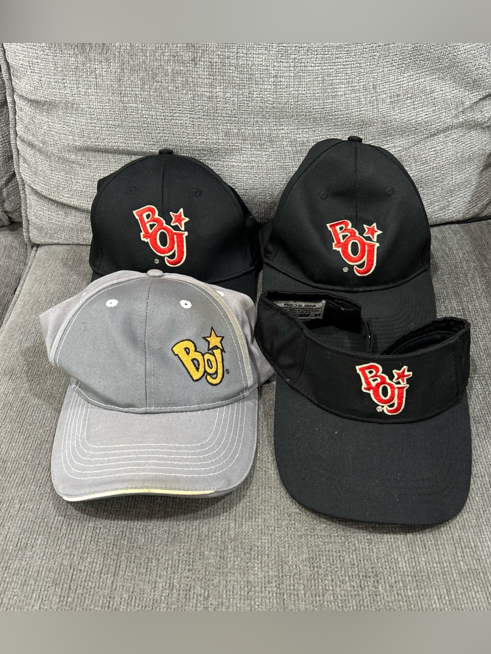 Bojangles Baseball Cap Hat Sun Visor Lot Black Gray